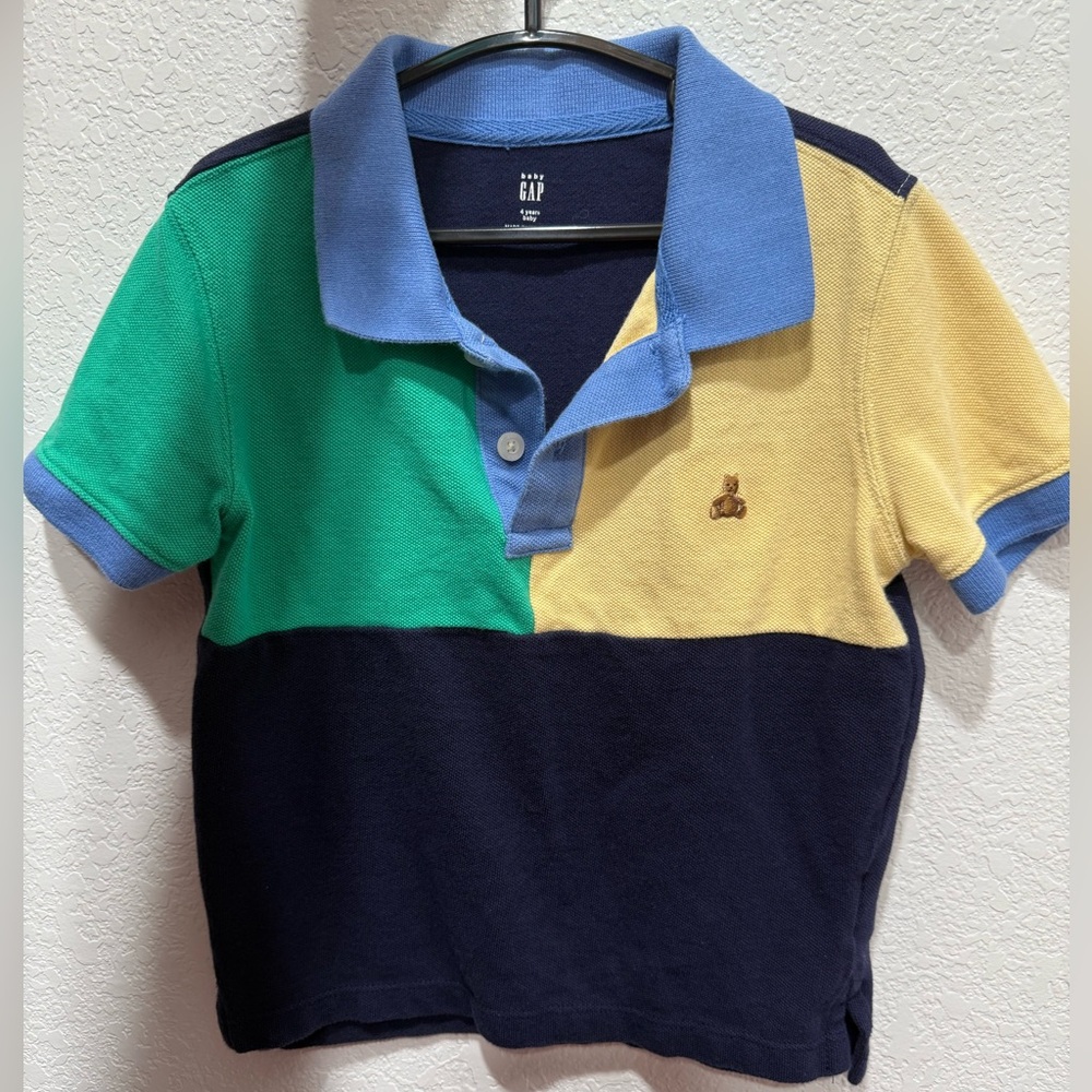 GAP Kids Polo Shirt - Blue, Green, Yellow, and Navy